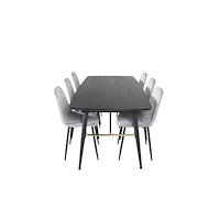 Venture Home Matgrupp Gold med stolarna Polar