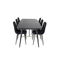 Venture Home Matgrupp Gold med stolarna Polar