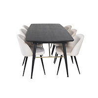 Venture Home Matgrupp Gold med stolarna Velvet