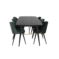 Venture Home Matgrupp Gold med stolarna Velvet