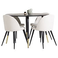 Venture Home Matgrupp Dipp med stolarna Velvet