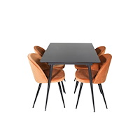 Venture Home Silar Matbord med Velvet Stolarna