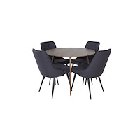Venture Home Matgrupp Plaza med stolarna Velvet Deluxe