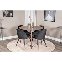 Venture Home Matgrupp Plaza med stolarna Velvet