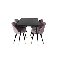Venture Home Silar Matbord med Velvet Stolarna