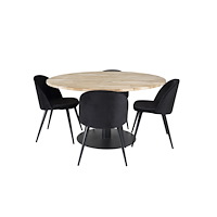 Venture Home Matgrupp Cirebon med stolarna Velvet