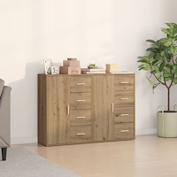 vidaXL Sideboards 2 st Artisan Ek 60x31x84 cm Konstruerat trä