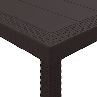 vidaXL 3-delad trädgårdsmatset med kuddar brun poly rattan