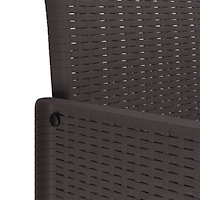 vidaXL 3-delad trädgårdsmatset med kuddar brun poly rattan