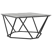 vidaXL Kaffeebord Grå Sonoma 80x80x45 cm Konstruerat trä