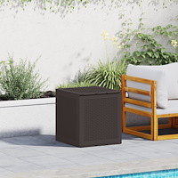 vidaXL Förvaringslåda för trädgård brun 55x53x57 cm PP