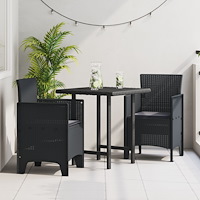 vidaXL Trädgård Stol 2 pcs Antracit 53 x 49 x 85 cm Polypropylen