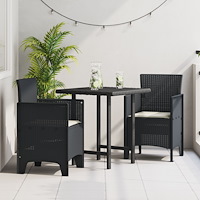 vidaXL Trädgård Stol 2 pcs Antracit 53 x 49 x 85 cm PP