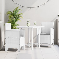 vidaXL Trädgård Stol 2 pcs Vit 53 x 49 x 85 cm PP