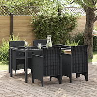 vidaXL Trädgård Stol 4 pcs Antracit 53 x 49 x 85 cm PP