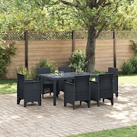 vidaXL Utebord Antracit 150x100x73 cm Poly Rattan