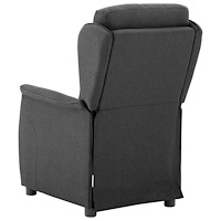 vidaXL Recliner Stol Mörkgrå Tyg
