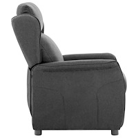 vidaXL Recliner Stol Mörkgrå Tyg
