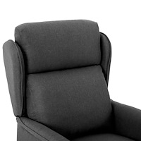 vidaXL Recliner Stol Mörkgrå Tyg