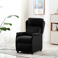 vidaXL Recliner Stol Svart Tyg