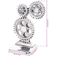 vidaXL Bokstöd 2 st Silver 10x10x22 cm Aluminium Cog