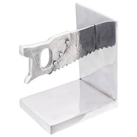 vidaXL Bokstöd 2 pcs Silver 11x14x17,5 cm Aluminium Såg
