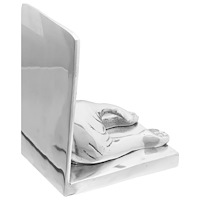 vidaXL Bokstöd 2 stycken Silver 12x15x18 cm Aluminium Hund