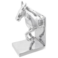 vidaXL Bokstöd 2 st Silver 11x14x25 cm Aluminium Häst