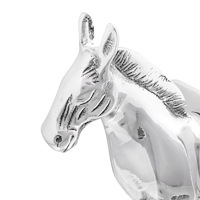 vidaXL Bokstöd 2 st Silver 11x14x25 cm Aluminium Häst