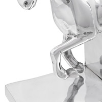 vidaXL Bokstöd 2 st Silver 11x14x25 cm Aluminium Häst