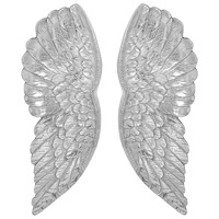 vidaXL Liten Vingskulptur i Silver 17x5x59 cm i Aluminium