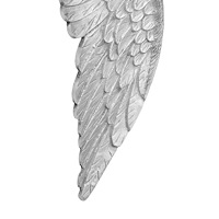 vidaXL Liten Vingskulptur i Silver 17x5x59 cm i Aluminium