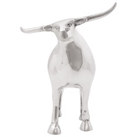 vidaXL Bull Skulptur Silver 20x17x23 cm Aluminium