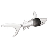 vidaXL Hajs skulptur Silver 68x20x24 cm Aluminium
