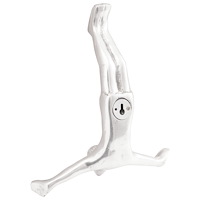 vidaXL Skulptur Silver 22x8x25 cm Aluminium Fallande Man