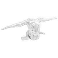 vidaXL Skulptur Silver 63x20x22 cm Aluminium Tänkarens Form