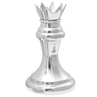 vidaXL Schackskulpturer 2 st Silver Aluminium