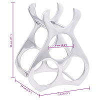 vidaXL Vinhylla Silver 23x14x28 cm Aluminium
