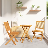 vidaXL 3-delars Trädgårdsbistro Set i Massivt Akaciaträ