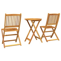 vidaXL 3-delars Trädgårdsbistro Set i Massivt Akaciaträ