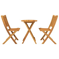 vidaXL 3-delars Trädgårdsbistro Set i Massivt Akaciaträ