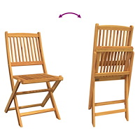 vidaXL 3-delars Trädgårdsbistro Set i Massivt Akaciaträ