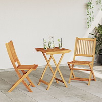 vidaXL Trädgårds Bistro Set 3 pcs Brun Massivt Akaciaträ