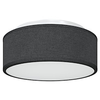 vidaXL Taklampa Svart Ø 30 cm Tyg E27