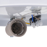 vidaXL Taklampa Svart Ø 30 cm Tyg E27