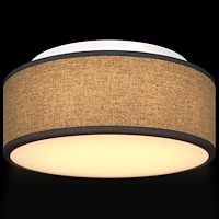 vidaXL Taklampa Svart Ø 30 cm Tyg E27