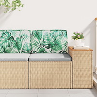 vidaXL Pallisadkudde för ryggstöd med bladmönster 50x40x12 cm Oxford tyg