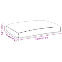 vidaXL Pallkudde för sittplats Vinröd 120x80x12 cm Oxford-tyg