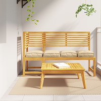 vidaXL Pallekuddar för sits 4 st Beige 40x40x8 cm Oxford tyg