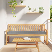 vidaXL Pallkudde för bänk Grå 200x40x8 cm Oxford-tyg